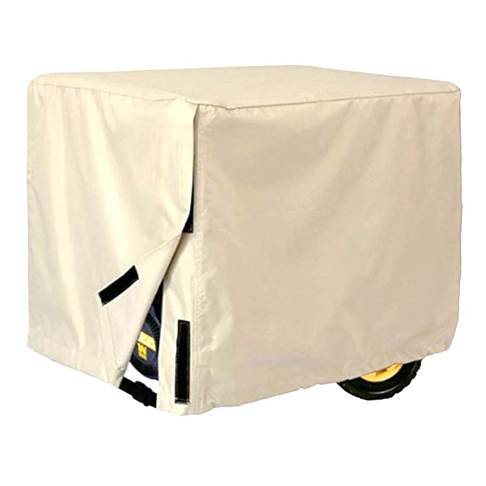 Outdoor Garden Patio Waterproof Dust Proof Electric Generator Cover Protection (Beige)