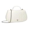 Calvin Klein Elegant Commuter Metallic Letter Diamond Crossbody Shoulder Bag Women Handbags Lily-White 4F3410G-FUP