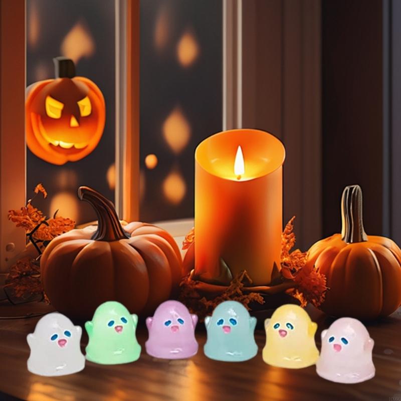 50Pcs Halloween Small Figurines Resin Craft Decor for Party, Home, Tabletop, Pumpkin Display & Collection HX6C