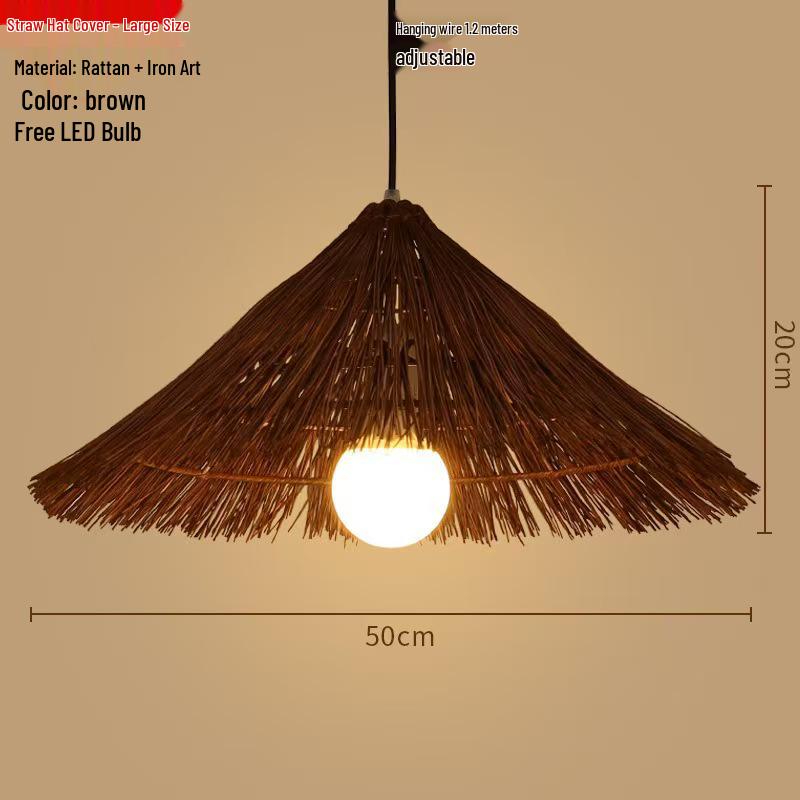 Bamboo Weaving Pendant Lamp - Zen Tea Room & Restaurant Lighting, New Chinese Style Rattan Lantern