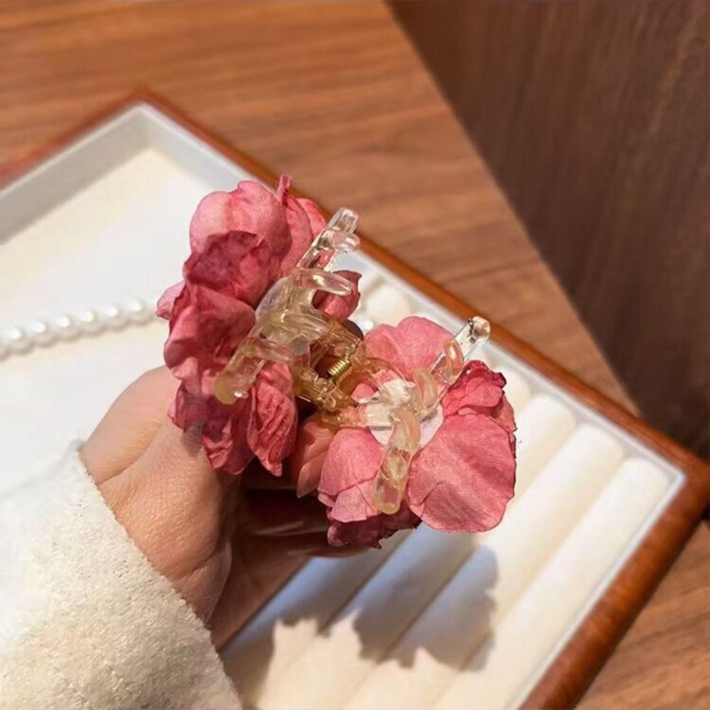 Simulated Flower Flower Hair Claw Cloth Hair Crab Clip Fairy Children Hair Catches  Women