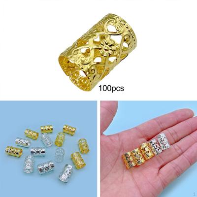 100 Piezas Anillos de Cuentas Joyería para el Cabello Accesorios Trenzados para Carnavales Regalos de Graduación
