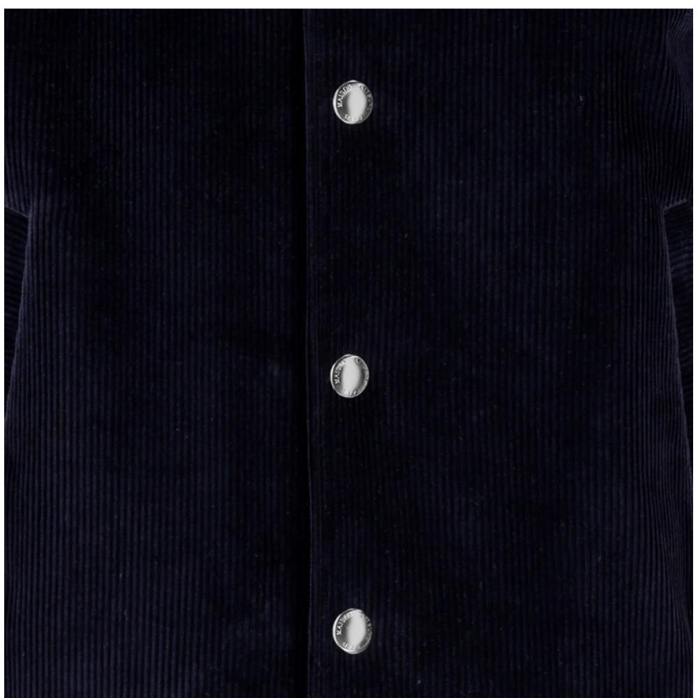 Maison Kitsune Mm02108ww0116 P480 Bold Fox Head Patch Corduroy Teddy Mens Jacket