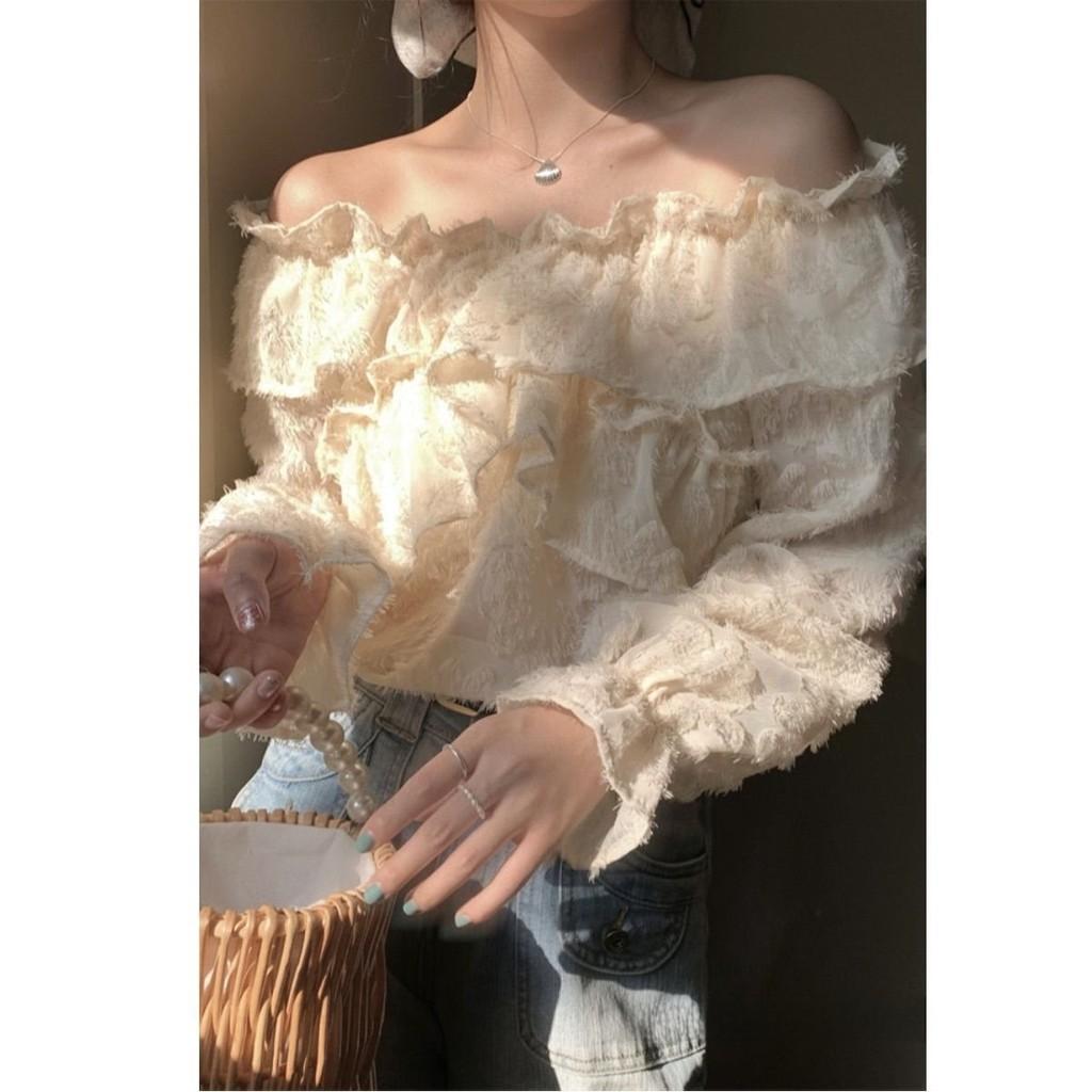 Romantic Lace Blouse For Women With 3d Print Soft Satin Fall Spring Casual Wear