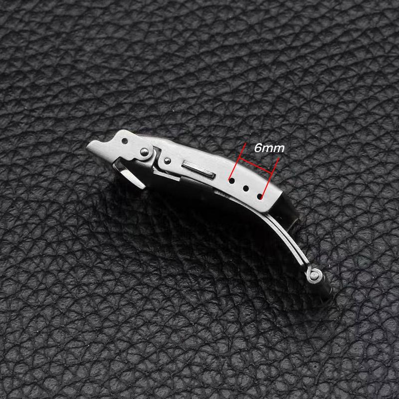 Spona na hodinky pro Seiko 304 Nerezová ocel Potápěčský styl Skládací rozkládací spona 18mm 20mm 22mm 24mm Řemínek na hodinky Dvojité tlačítko