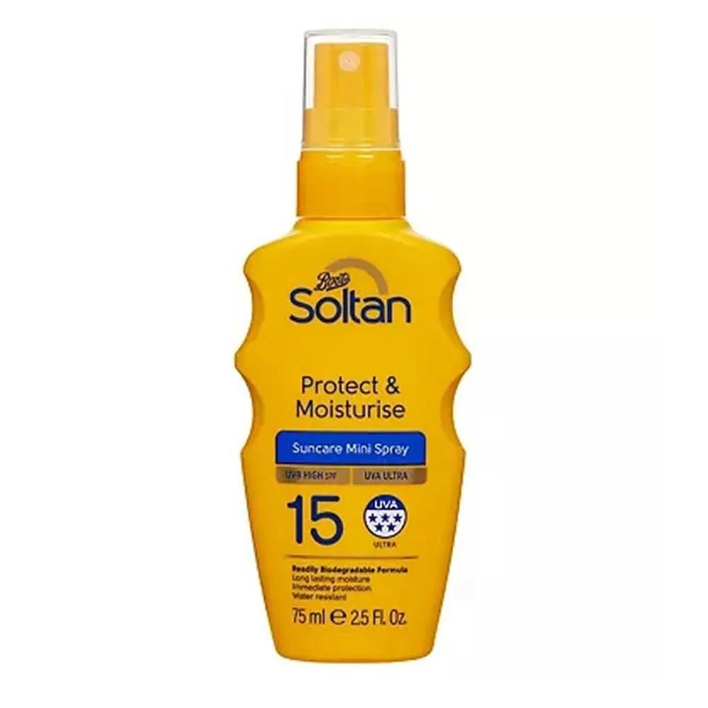 Soltan Mini Spray 75ml 1 Pack Protect & Moisture Soltan Mini Protect & Moisturise Spray SPF15 75ml