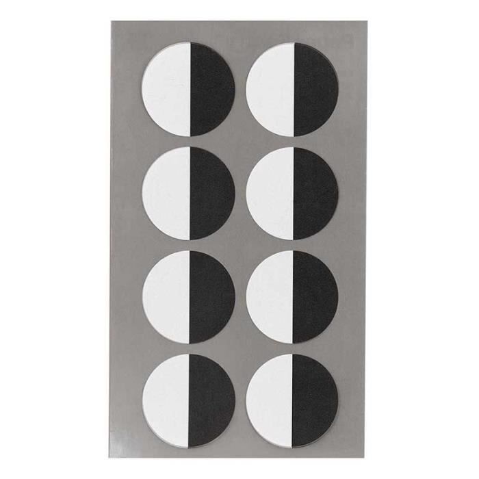 Autocollants yeux ronds blanc et noir - RICO DESIGN - 32 stickers - Diamètre 2,5 cm
