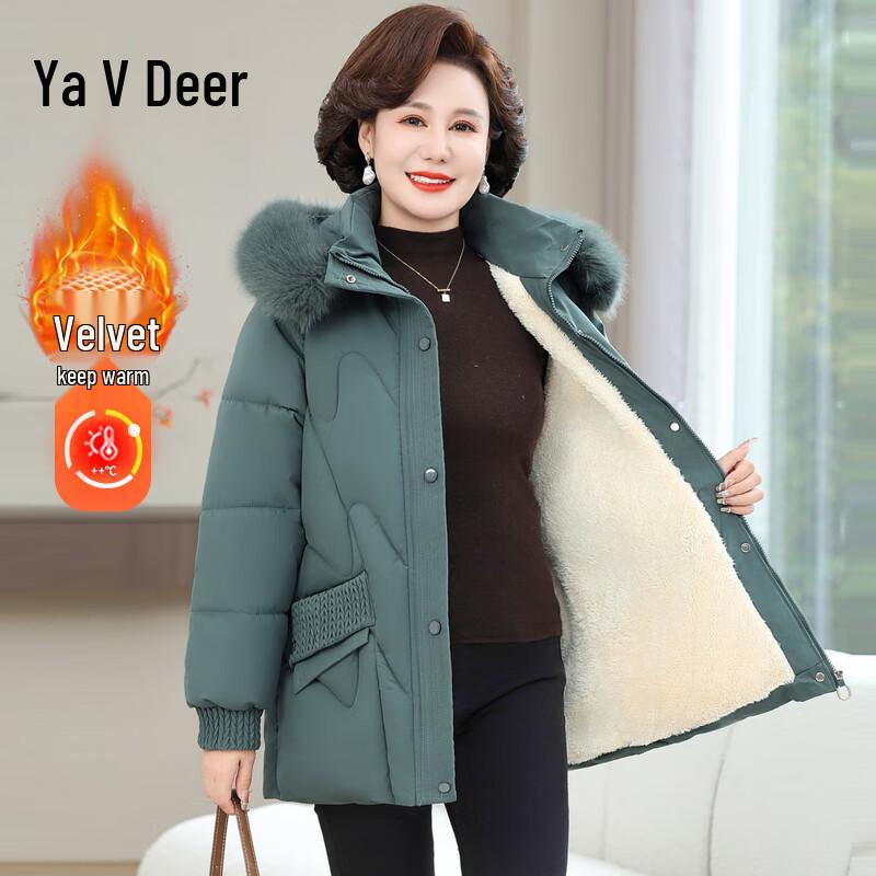 Женская зимняя куртка средней длины Yalu с подкладкой 3XL