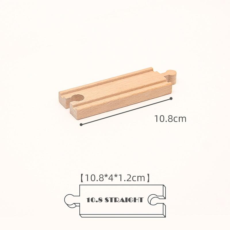 New Kinds Wooden Track Parts Beech Wooden Railway Train Track Toys Accessories Fit All Brands Wood Tracks Toys for Kids Gifts