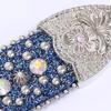 Rhinestones Studded Western Leather Belt Bling Waist Belts for Dresses Pants