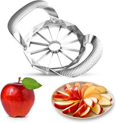 Coupe-fruits, Évideur de pommes extra large à 12 lames, Facile à utiliser, Gain de temps, Coupe-pommes et diviseur robuste en acier inoxydable