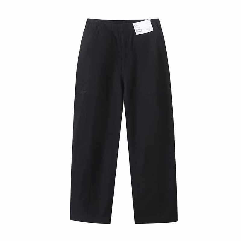 

Весна/Лето 2025 Женские брюки прямого кроя свободного силуэта - Однотонные повседневные брюки Small