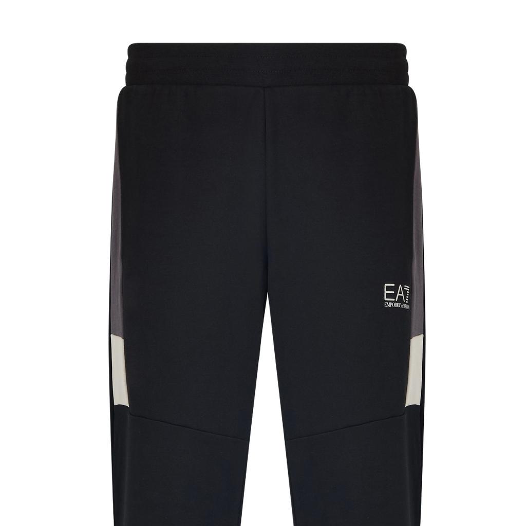 Emporio Armani EA7 Elastic Waist Letter Print Cotton Long Jogging Pants Men bottoms Black 7M000281-AF12660-UC001