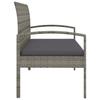 Vidaxl Ławka Ogrodowa Z Poduszką, Szara, 105 Cm, Polirattan