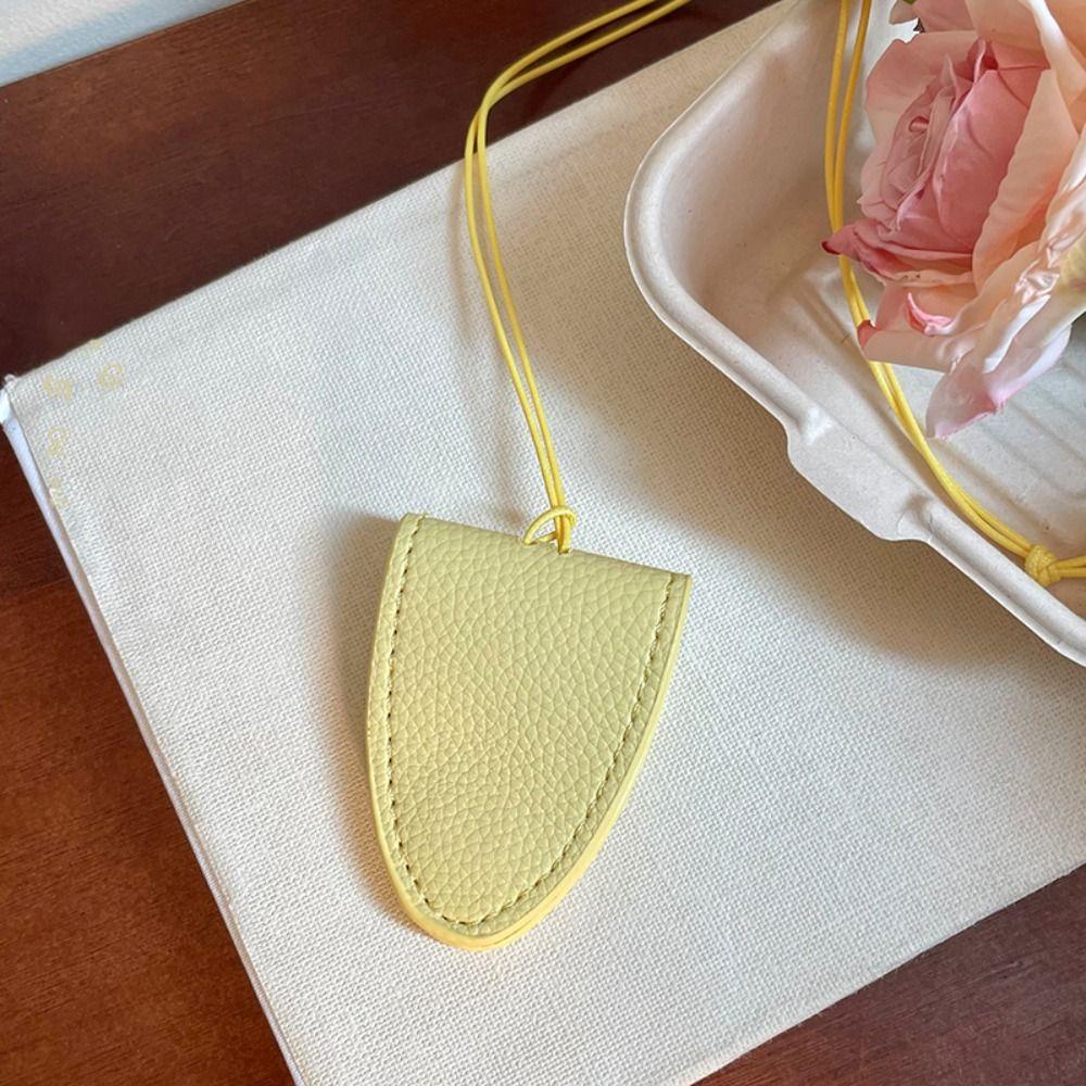 Neck Hanging Lanyard Glasses Clip Anti-lost Long Necklace Pu Leather Magnetic Glasses Bag  Kids