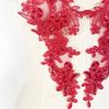 2Pcs/Set Lace Tulle Baroque Lace Fabric Polyester Flower Patch Collar Applique Patch  Bridal Dress