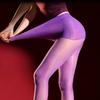 Women Sexy Stockings High Waisted 360 Seamless Oil Shiny Glossy Socks Open Crotch Transparent False Two-Piece Pantyhose