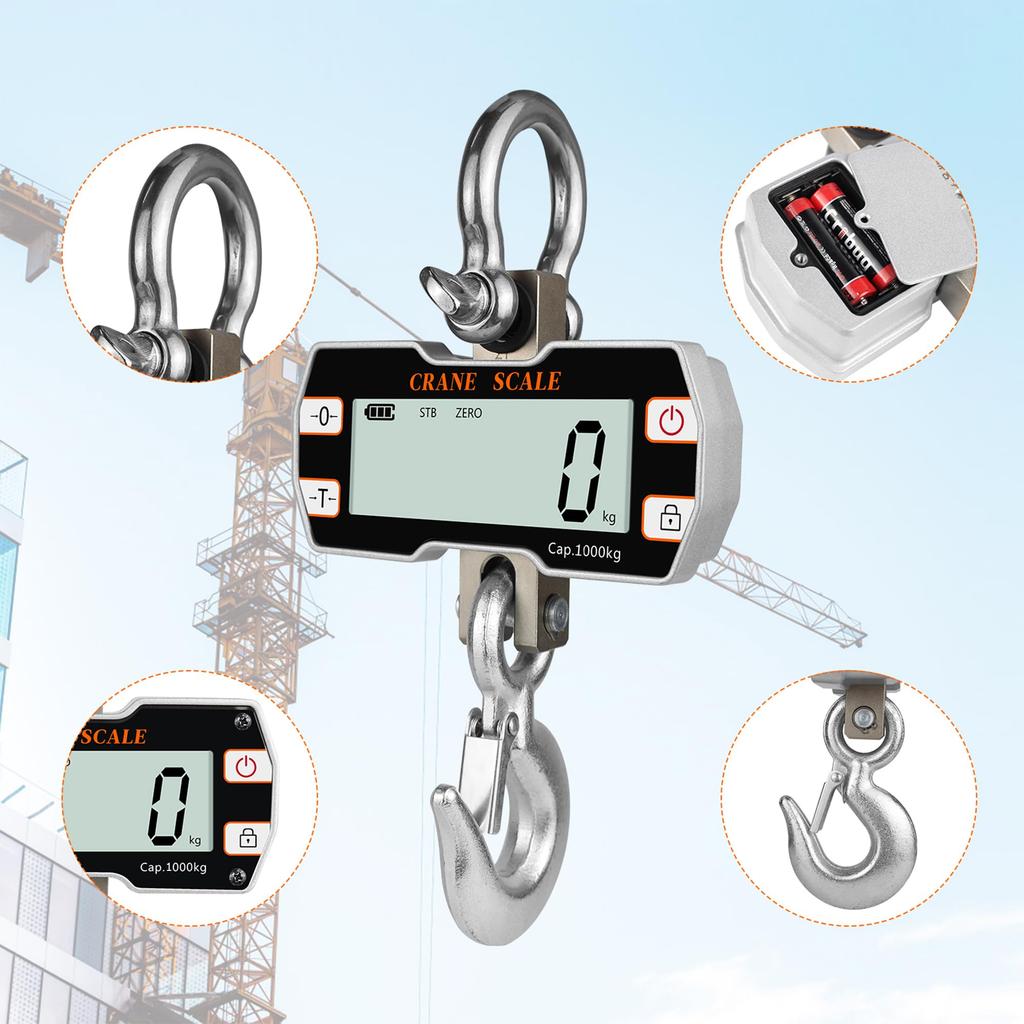 Hyindoor Crane Hanging Digital Electronic Scale for High Hanging Weighing Japanese Manual Included Scale, 1000kg, Scale, Scale, Factories, Fishing,