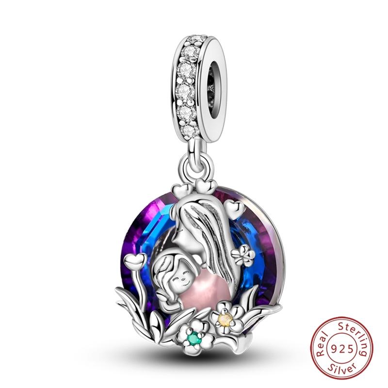 Original Copper Charms Beads Pendants Warm Family & Sunflower Heart Suitable For 3Mm Bracelets Diy Jewelry Making