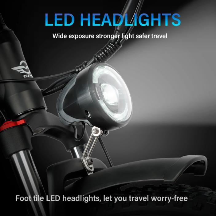 Ebike BLJ DP-2603 3000W Dual Motor 52V 32AH Battery, Front and Rear Shock Absorption, 26-inch Snow Tires, Adult E-Bicycle.