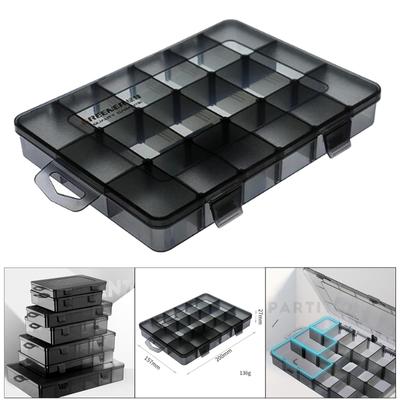 Box Organizer Container Multiple Grids Hardware Storage for Screws, Nuts And Bolts