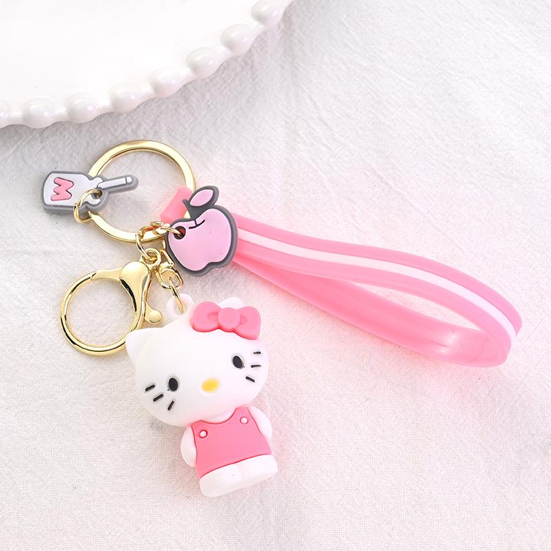Sanrio Cartoon Cute Melody & Kuromi Pendant Keychain Doll