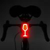 Fanale Posteriore per Bicicletta Multi Modalità di Illuminazione Ricarica USB Luce LED per Bici a Forma di Cuore Lampeggiante Posteriore per Bici da Strada Mtb Reggisella
