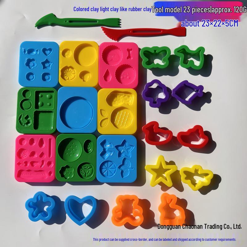 Children's DIY Color Clay Craft Kit: Includes Leather Clay, Glue Machine, Needle Cylinder, Noodle Maker, Dessert, Cake, and Bread Making Tools.
