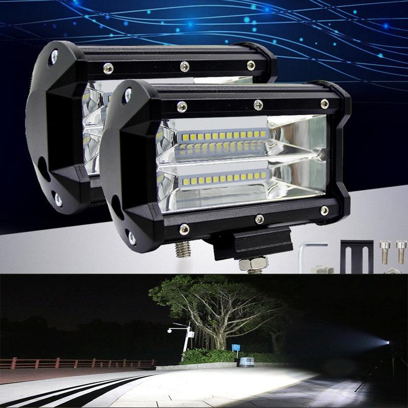 Buy 5 inch LED Light Bar 2 Rows Work Light Combo Beam For Driving ...