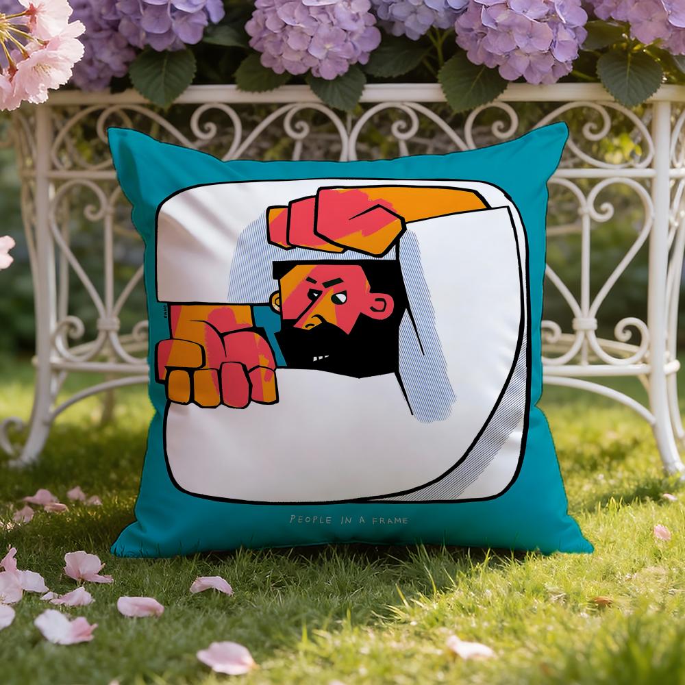 

People Living in a Frame Cushion Cover Home & Car Dual-Scene Pillow Cover: Reversible for Premium Comfort 30cmx30cm