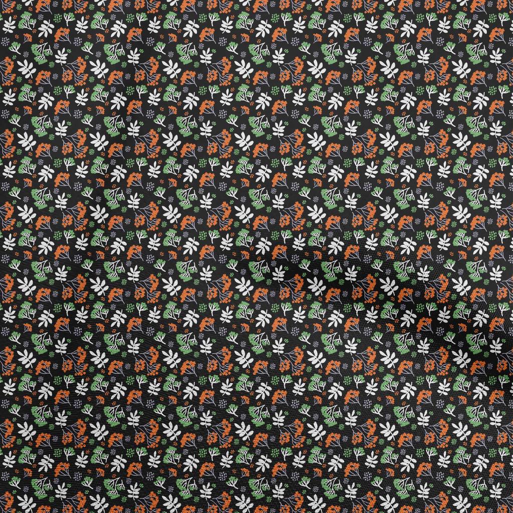 oneOone Blauer Baumwoll-Flex-Stoff, asiatisches japanisches Blumenkleid-Material, bedruckter Stoff, Meterware, 40 Zoll