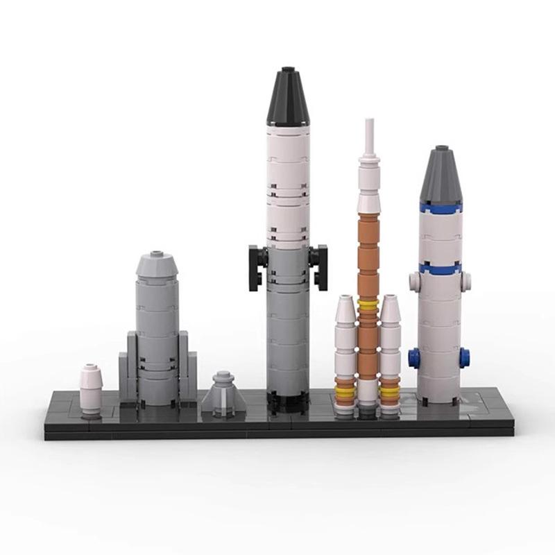 Compatible With Building Blocks MOC-83164 Mini Rocket Garden Building Blocks Space Novel Toy Set Ornaments