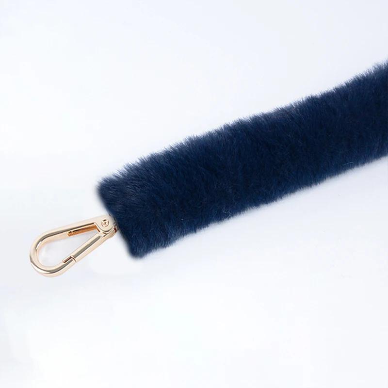 Tracolla Lunga Regolabile in Peluche Sintetico di Coniglio Sostitutiva per Borsa a Spalla o Crossbody da Donna Accessorio Moda per Borsa