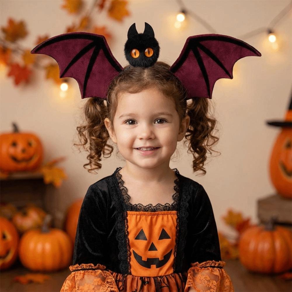 Soft Velvet Fabric Bat Wing Headband Delicate Bat Wing Decoration Halloween Headband Cosplay Event