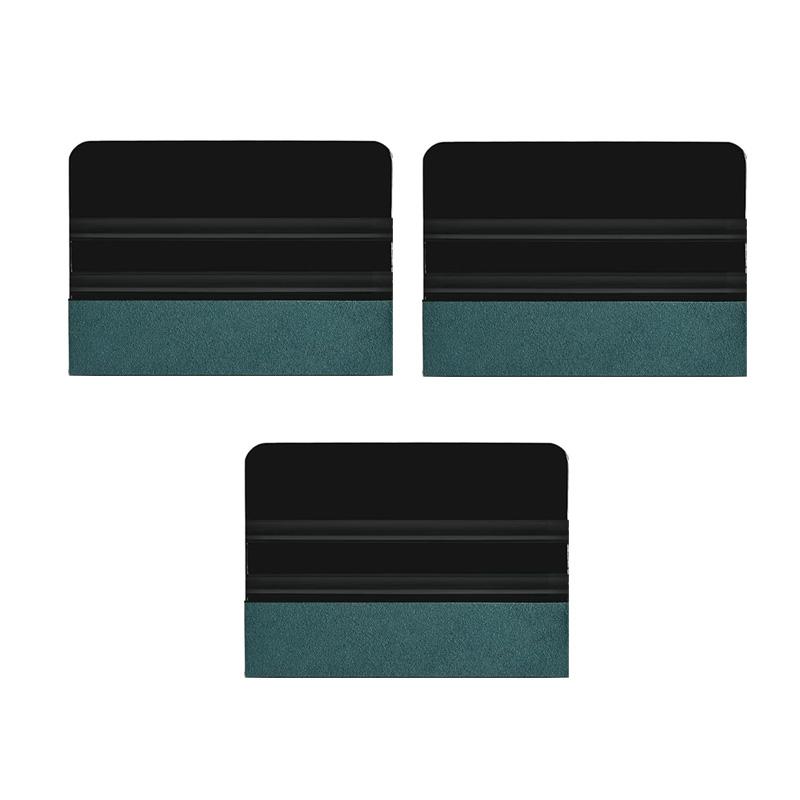 4-inch Suede Felt Squeegee Professional Scratchfree Soft Wet Dry Suede Felt Edge Scraper Vinyl Window Headlight Tint Squeegee