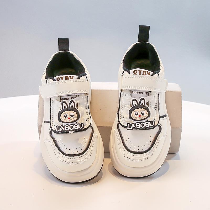 Girls' All-match White Shoes Children's Lightweight Running Shoes Casual Sneakers