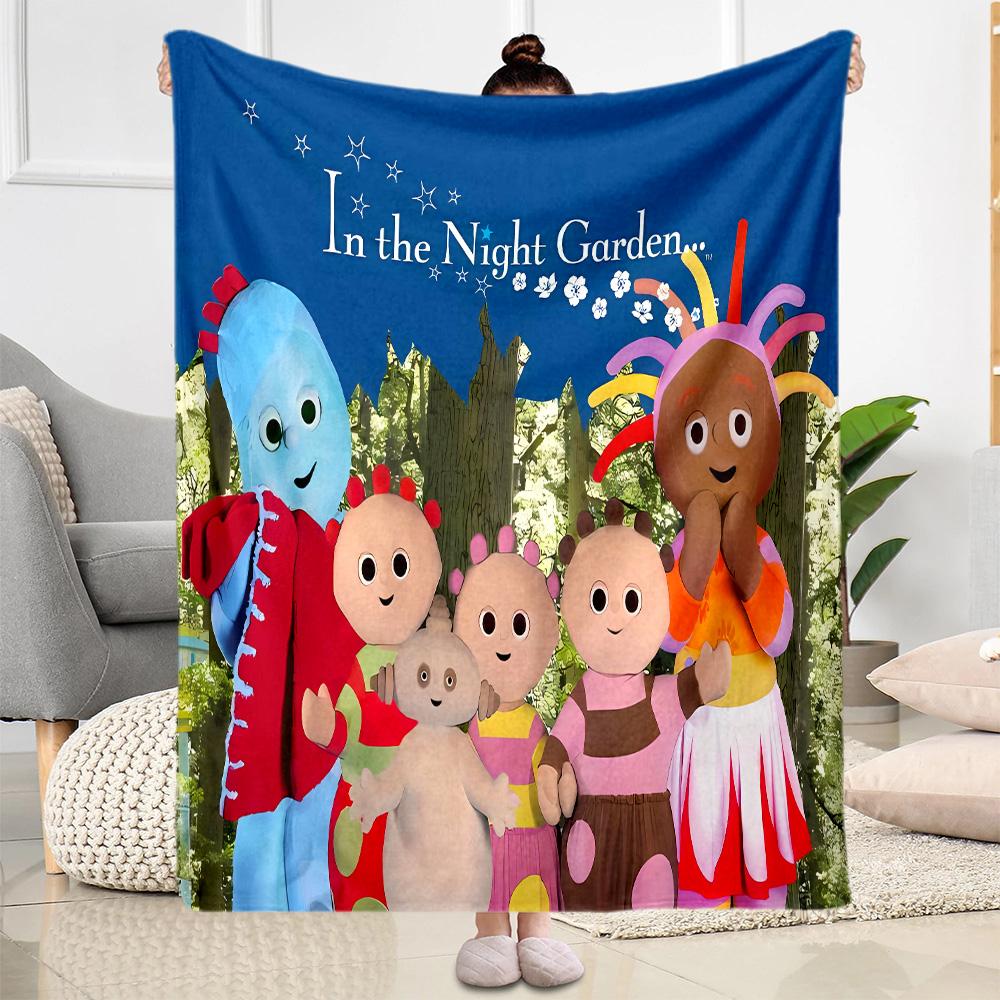 In The Night Garden Characters Flannel Blanket-Soft and Suitable for Sofas,Beds,Offices,Travel,All Seasons,Great Gift for Holidays and Birthdays.