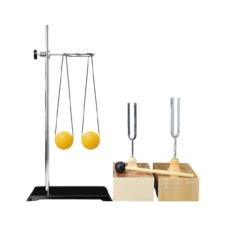 Physics Teaching Aid Resonance Box Tuning Fork Education Set with 440Hz Frequency for Sound Experiments in Classrooms