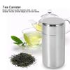 Stainless Steel Tea Tins Textured Metal Containers Tea Canister With Lid Interior Seal Lid Loose Leaf Tea Tin Home Kitchen