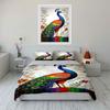 Colorful peacock and floral. Bedding sets Duvet cover sets Duvet covers Pillowcases(1 * Duvet Cover 2 * Pillowcases without duvet insert)