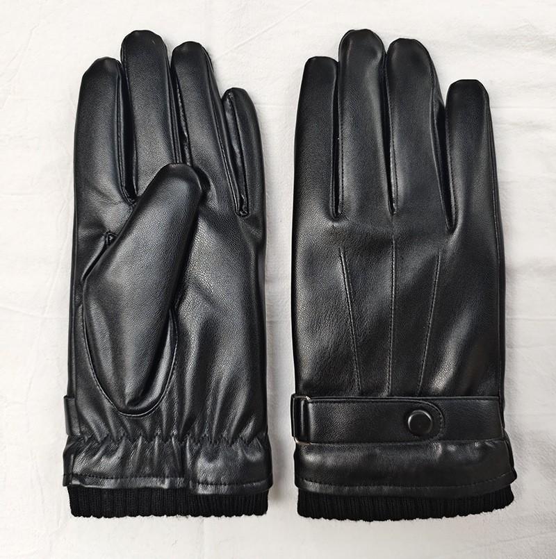 Mens Pu Touch Screen Gloves With Windproof Waterproof Layers For Cold Days