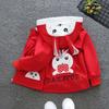 Girl's Spring and Fall Jacket Middle and Big Children Hooded Sports Jacket