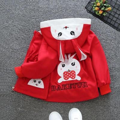 Frühlings- und Herbstjacke für Mädchen, für mittlere und große Kinder, mit Kapuze, Sportjacke