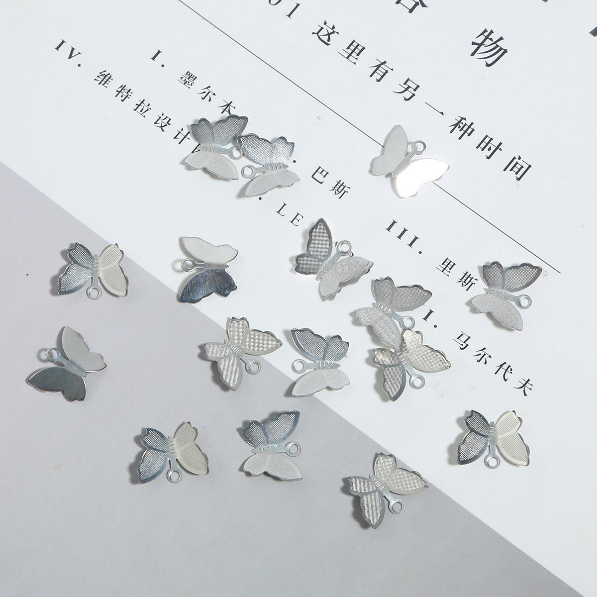 

50 шт., металлическая медная подвеска-бабочка, подвеска, DIY ювелирные аксессуары, аксессуары для ювелирных изделий, принадлежности для ювелирных изделий 11x13mm