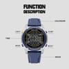 NAVIFORCE Original Men Digital Watch LCD Display Date Calendar Chronograph Alarm Silicone Strap Night Pattern Waterproof Men Watch NF7134