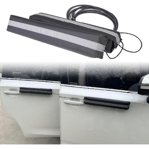 Winunite Magnetic Removable Car Door Dent Protector PU Leather Car Door Ding Protector Ding Bumper Guard For Vehicles Black(Pack Of 2)