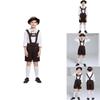 Elegant Children's German Oktoberfest Stage Costume With Hat For Halloween Cosplay
