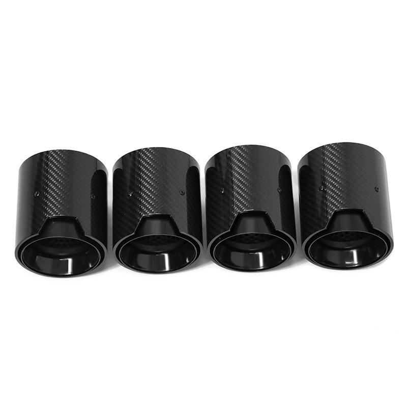 4 Pcs/lot Carbon Fiber Matte Car Exhaust Tip For BMW M2 F8 M3 F80 M4 F82 M5 F10 M6 F12 M Performance Muffler Tip 70mm Nozzle