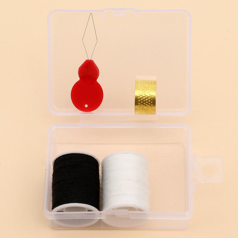 

Sewing Box, Household Sewing Needle and Thread Set, Dormitory Convenient Sewing Bag, Portable Transparent Sewing Box 2-color small thread set