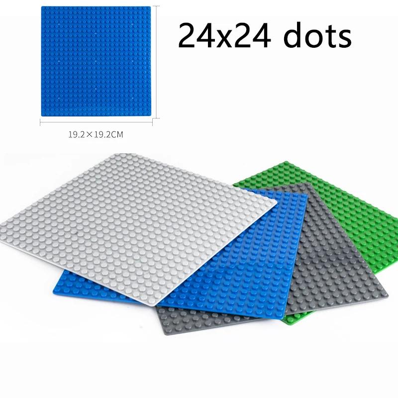 Yiran Toy Timeless Base Plates 24*24 Dots Assemble Blocks Plate Assembly Bricks Baseplate Works With Featuring Lego Compact Constructing Plaything